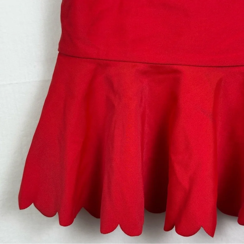 Hanna Andersson Red Peplum Tank Top Girls Size 10